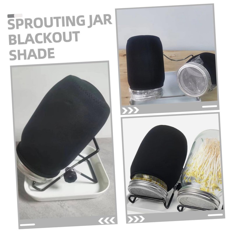 Kisangel 2Pcs Blackout Shades for Mason Jar Lightproof Sprouting Jar