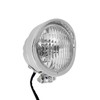 FATECIM 4.5" Motorcycle Headlight Aluminum Visor Bullet Chrome Head Light