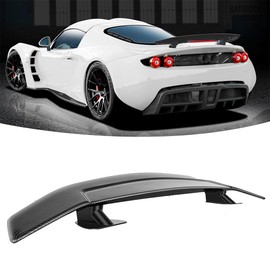 DREAMIZER 47" Universal Car Rear Trunk Spoiler Wing Carbon Fiber Sport Style W/Adhesive Compatible with Ford Focus Honda Civic Accord Toyota Corolla Camry Nissan Altima Mazda and More