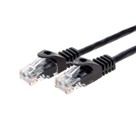 Cat6 Patch Network Cord RJ45 UTP Cable Ethernet (75FT, Black)