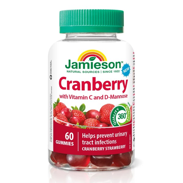 Jamieson Cranberry with Vitamin C and D-Mannose 60 Gummies