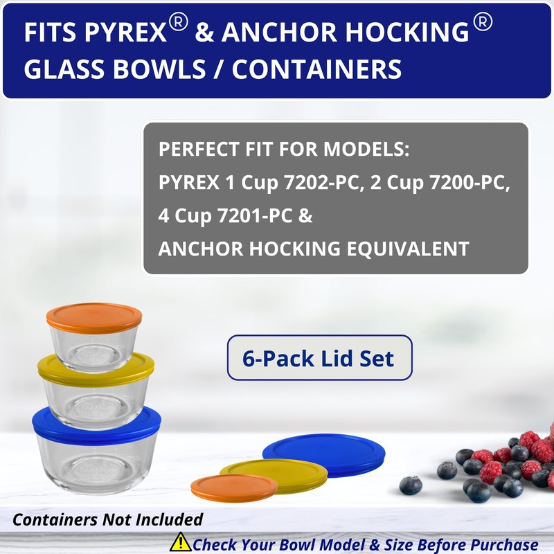1, 2 & 4 Cup Orange, Blue, Red Replacement Lids/Covers