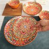 YA JU Mandala Dinnerware Sets (12 Pcs) Serves 4, Buffet