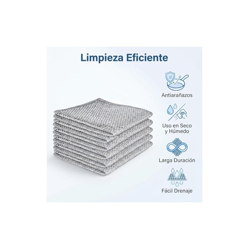 Trapos de Limpieza de Alambre Multiusos para cocina,20PCS Toalla microfibra,Fibras