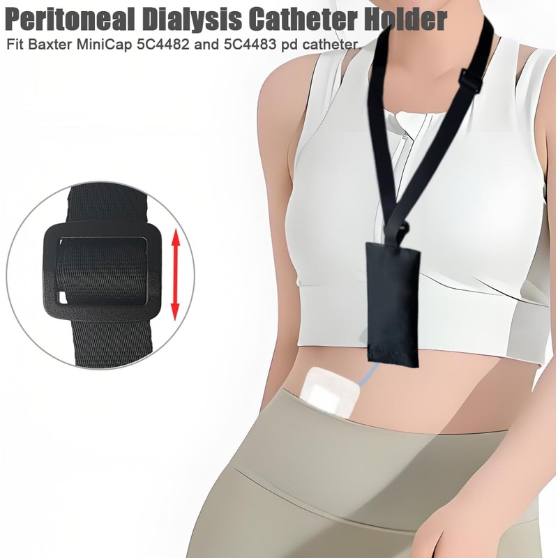 Peritoneal Dialysis Catheter Holder for Baxter,Adjustable PD Catheter Lanyard,PD Transfer