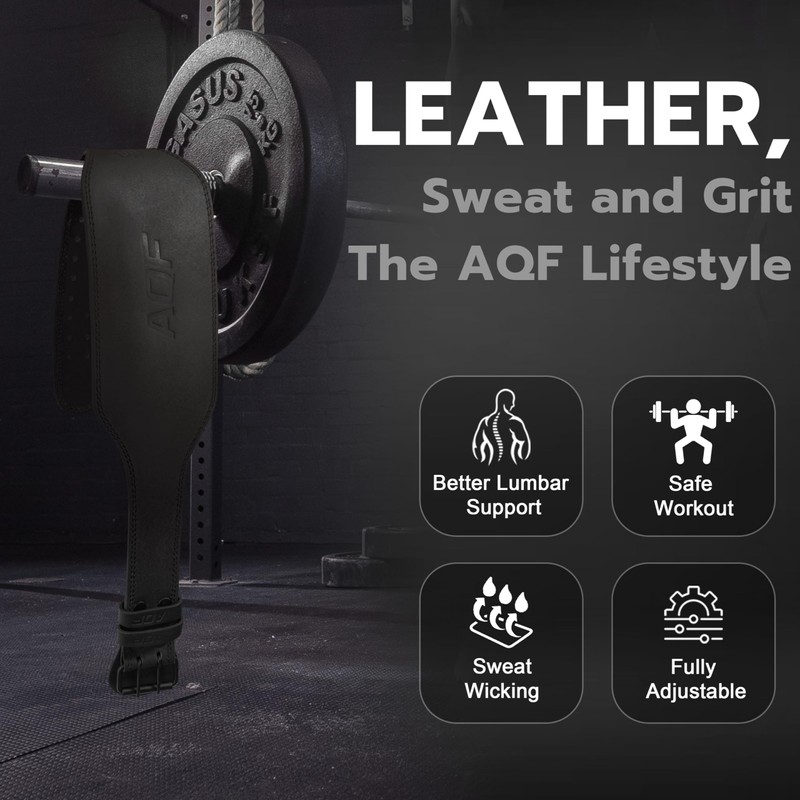 AQF Weight Lifting Belt for Men Gym Fitness, 4" 6"