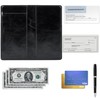 Aurya Leather Checkbook Covers for Personal Checkbook, Checkbook Holder with