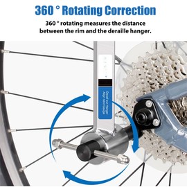 Bike Derailleur Hanger Alignment Gauge Tool, Bicycle Wheel Derailleur Hanger Alignment Tool, 304 Stainless Steel Bike Repair Maintenance Tool for MTB Road Bike, 20”-29” Wheel