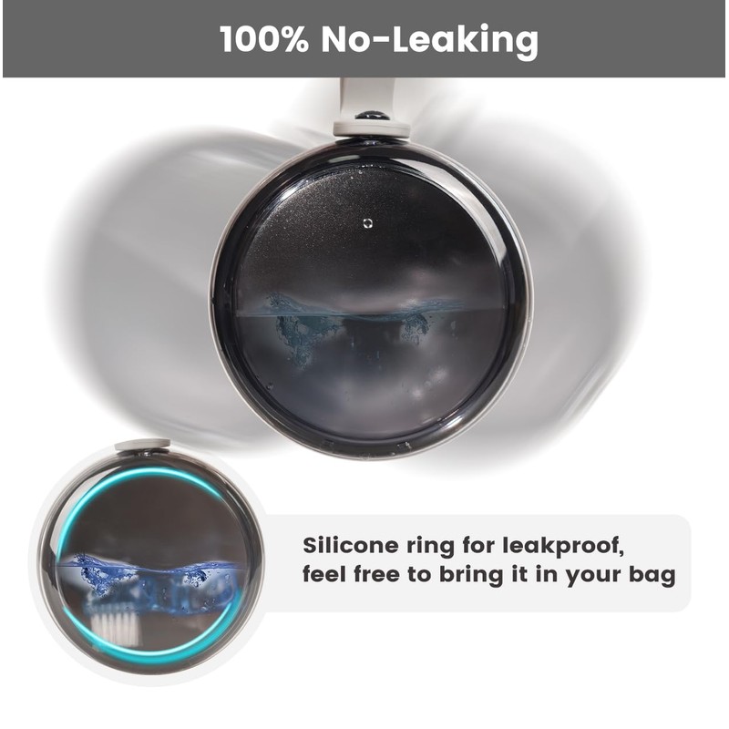 Mckkor Leak Proof Travel Denture Bath Case for Full Dentures,