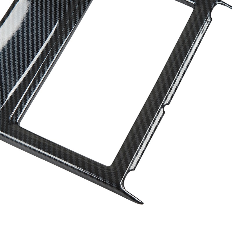 Car Cup Holder Frame Cover Carbon Fiber Pattern High Gloss