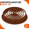 10 x Golden Oak, Tan Plastic 70mm Round Soffit Air