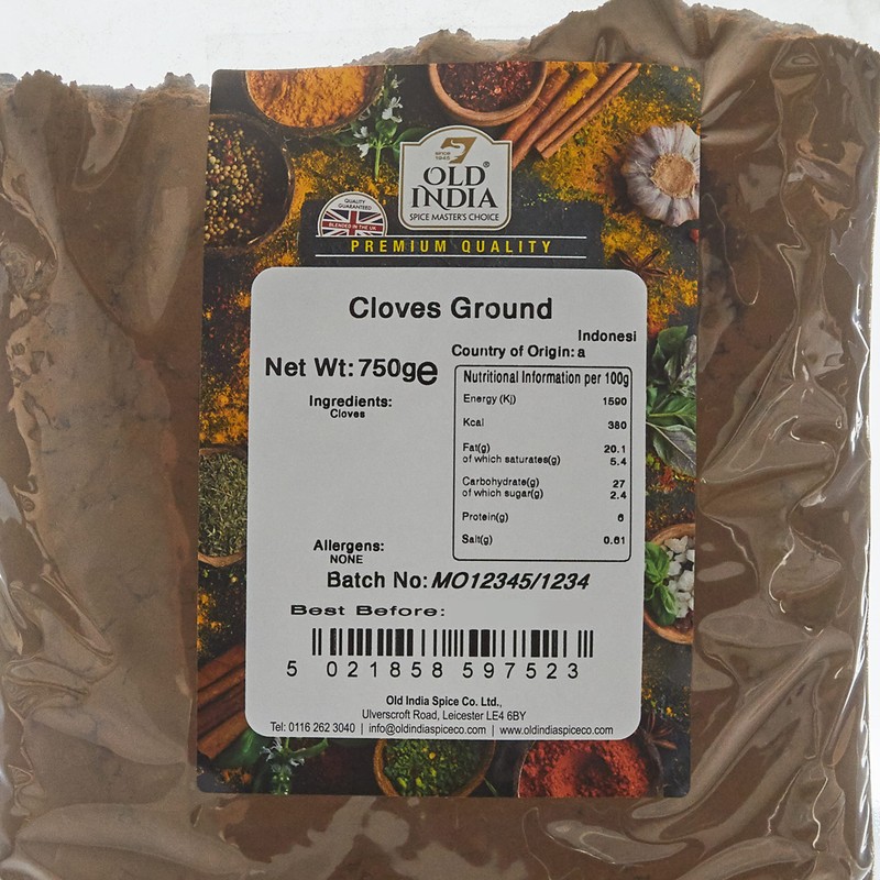 Old India Cloves Ground 750g