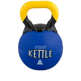 Champion Sports Rhino Kettlebell Weight, 15 lbs, Rubber, Black - Durable Kettle Bell with Smooth, Ergonomic Handle for Working Out - Free Weights for Exercises - Premium Strength Training Equipment