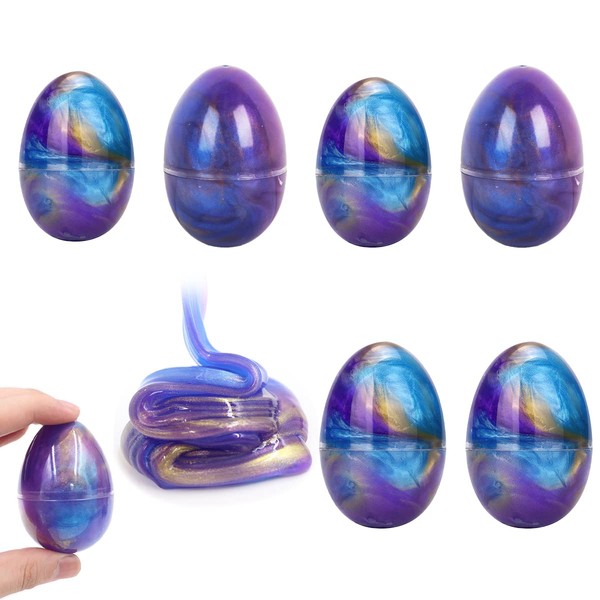 DIY Slime Balls Kit, XiXiRan 6 Pieces Galaxy Egg Slime,