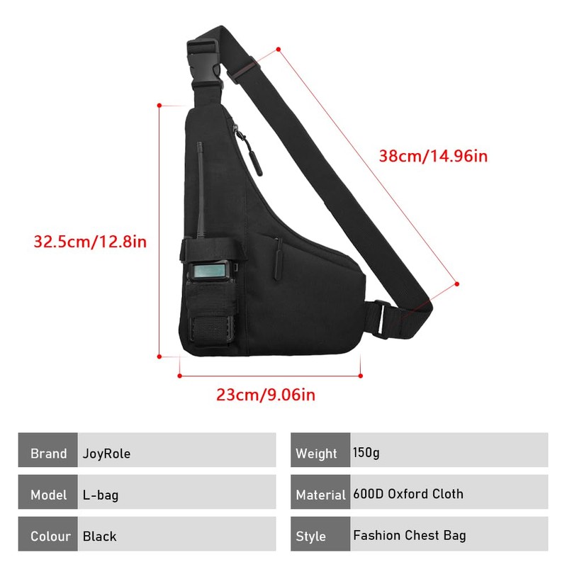 JoyRole Universal Radio L Shape Chest 2 Pockets Harness Tactical