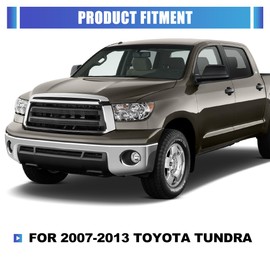 Winjet Driving Fog Light Bezel Cover Replacement For Toyota Tundra 2007-2013 [2007 2008 2009 2010 2011 2012 2013] Tundra Fog Lamps Covers Driver & Passenger Side Factory OEM Style Fog Lamps Bezel