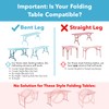 Lift Your Table® Folding Table Risers - Counter Height (Movable