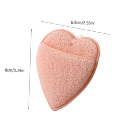 TOVINANNA Gentle Face Cleaning 2pcs Heart-shaped Face Washing Pads for Daily Cleansing Soft for Skin Oily Sensitive Included