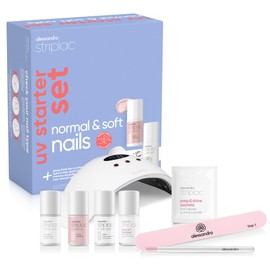 alessandro Striplac UV Nagellack Set - Normale & Weiche Nägel - Bis zu 15 Tage Halt ohne Absplittern - Leichtes Entfernen - Schonend & Vegan - Inkl. LED-Lampe