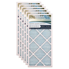 Cabana Filters 14x30x1 AC Furnace Air Filter, Merv 11 Capture Unwanted Particles, Pleated Furnace Filter HVAC AC Filters - Made in the USA - 6 Pack