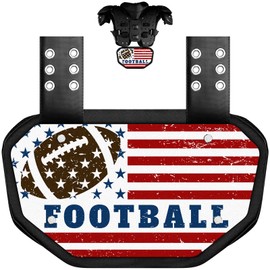 Liliful Football Back Plate Lower Back Pads for Football Players with High Impact Foam Backing Adult Backplate Football for Fall Sports Shoulder Pads Adult Rear Protector (Football)