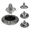 Metal Ashtray with Cover Retro Zinc Alloy Crafts Innovative Ornaments