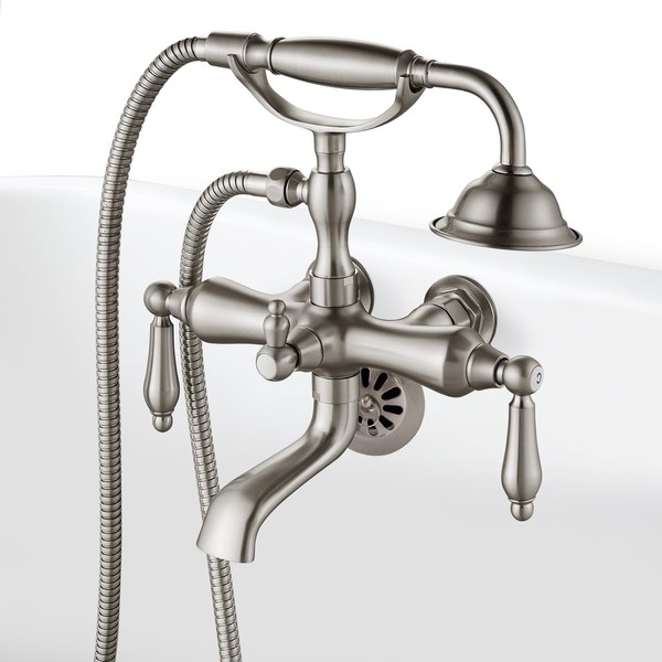 gotonovo 3 3/8 Vintage Bathtub Filler Wall Mount Clawfoot Tub