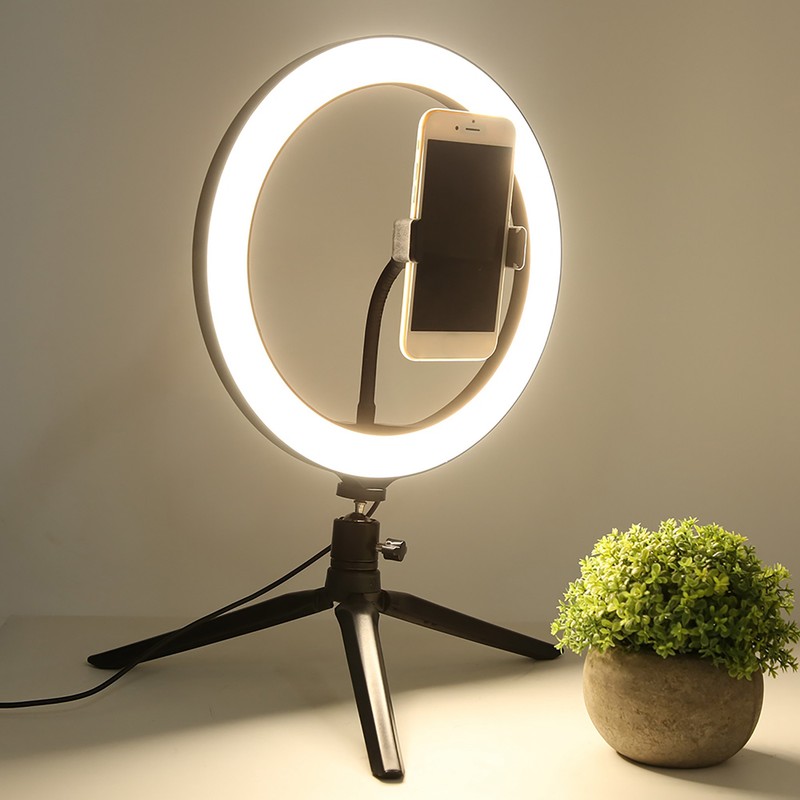26cm/10in Ring Light LED Live Lamp Fill Light Dimmable USB