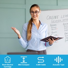 10 Pack Headset/Headworn Microphone Single Earhook Headset Microphone Mini XLR 4Pin TA4F Plug Hanging Condenser Omnidirectional Mic Compatible with Shure,1.5m Cable and Windscree