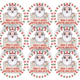 144 Don't Open Until Dec 25th Christmas Santa Stickers for Teachers, Parents 30mm diameter