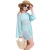 WULFUL Girl's Crochet Long Sleeve Swimwear Cover Up Summer Beach