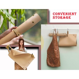 Leather Plant Repotting Mat Waterproof Transplanting Mat Indoor Succulent Potting Mat Portable Gardening Mat, 30" X 18" Thickened Foldable Plant Potting Tray and Mess Control mat