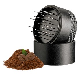 Viiotu Espresso Coffee Stirrer Tool & Distribution Whisk, Professional Barista Stainless Steel Needle Tool with Anti-Slip Base, Rotary Design for Clump Breaking Prevention for Cafes Lovers (51mm)