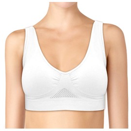 BH ohne Bügel nahtloser Sport BH im 4er Pack für Sport Freizeit und Beruf