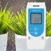 LOCADENCE Temperature Humidity Data Logger, Reusable LCD Digital Temperature Recorder,