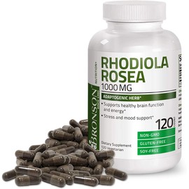 Bronson Rhodiola Rosea 1000Mg Supplement - Adaptogenic Herb for Brain, Stress &