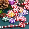 100pcs Christmas Candy Cane Peppermint Ornaments for Christmas Tree Fake