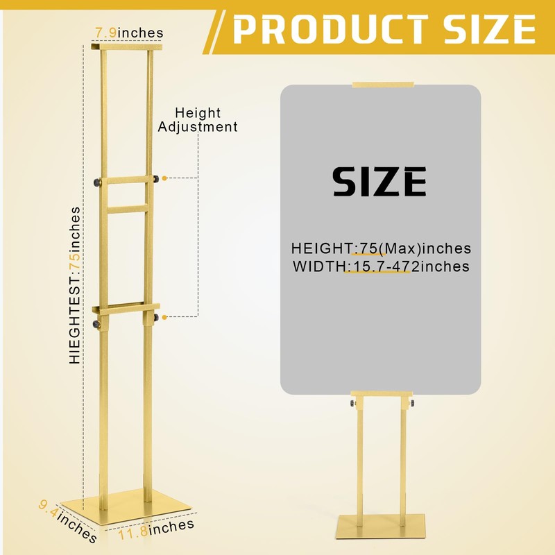 Thyle Heavy Duty Poster Stand Height up to 75" Welcome