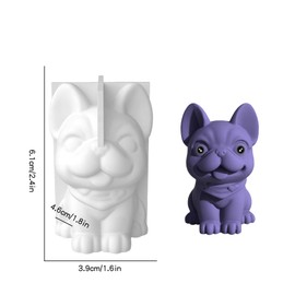 Dog Silicone Molds for Resin, Puppy Soap Mold for DIY Crafts, Pets Candle Molds for Home Decoration Office Car Ornament Resin Art Projects (French Bulldog)