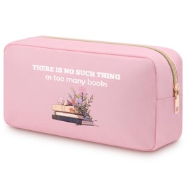 Gifts for Book Lovers Women Oxford Cloth Cosmetic Bag Book Club Gifts for Women Girl Friend Bookish Book Club Readers Librarians Bookworms Christmas Birthday Book Themed Gifts Makeup Pouch