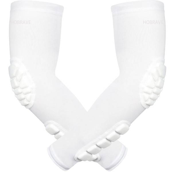 Hobrave Padded Arm Sleeves 2 Pack Crashproof Elbow Forearm Pads