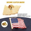 x xotic tech 2Pack Crystal Trump Brooch Pin+American Flag Lapel