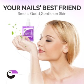 Nail Cuticle Oil for Moisturize and Repair - Gelike EC Easy and Quick Absorb Cuticles Care Treatment - Natural Blueberry Smells for Women and Men Dry Damaged Thin Nails
