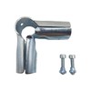 90 Degree 3-Way Pipe Connector, Stainless Steel End Rail Clamps,