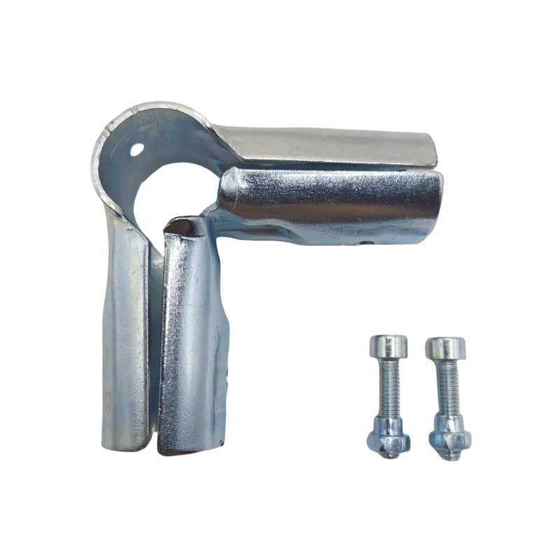 90 Degree 3-Way Pipe Connector, Stainless Steel End Rail Clamps,