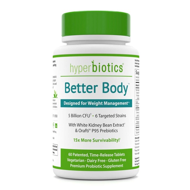 Hyperbiotics Better Body with White Kidney Bean Extract & Orafti P95 Prebiotics—60 Tablets | Weight Management Support