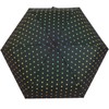 Ultra Mini Umbrella Women's Pocket Umbrella Rainbow Dots, Black Polka