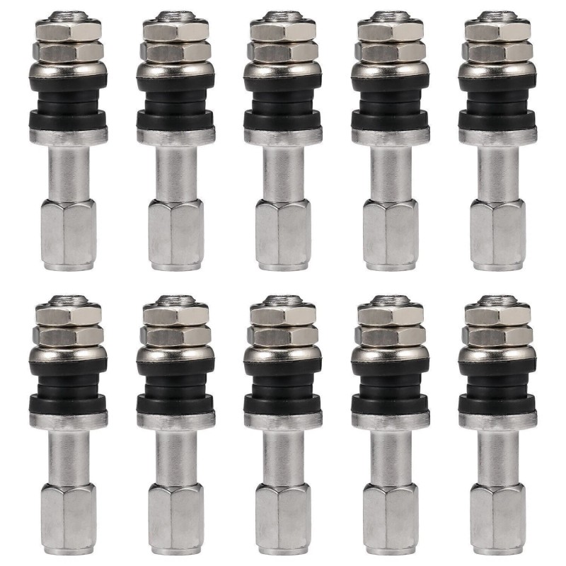 GEARZAAR 10* Stainless Steel Wheel Tire Valve Stems Hight Pressure