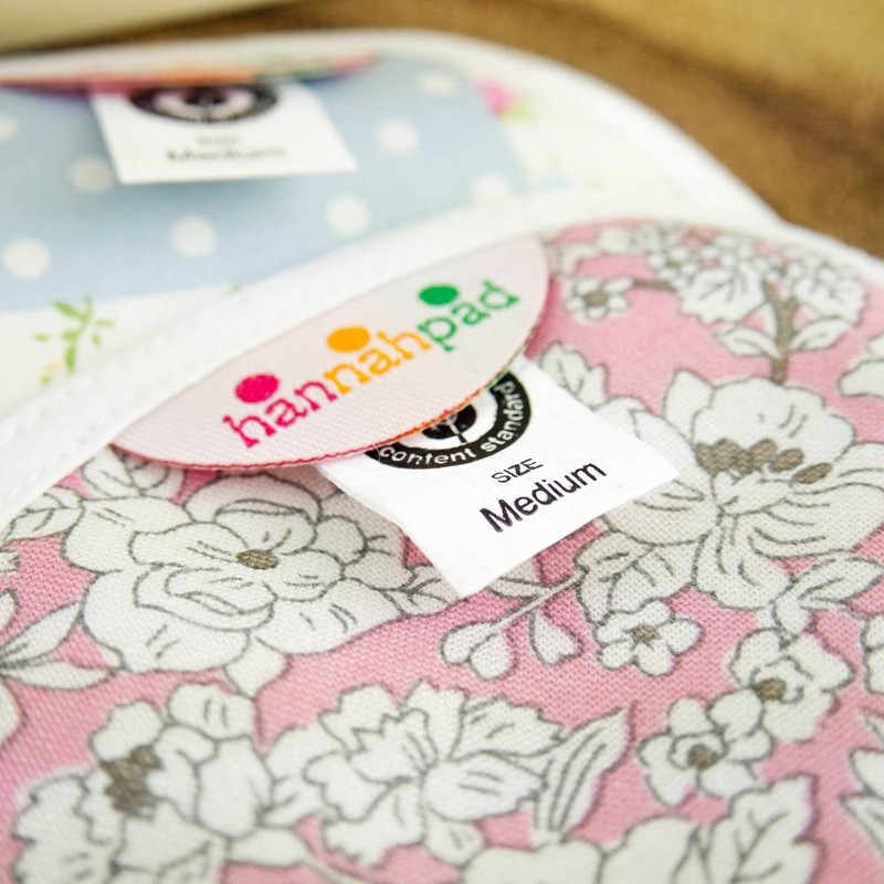 Hannahpad Organic Medium Sanitary Cloth Pad Extra Grip, Medium