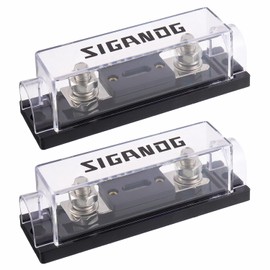 SIGANDG 125 Amp ANL Fuse Holder 0/2/4 Gauge Fuse Block with 125A ANL Fuses for Car Audio Truck DIY (2 Pack)
